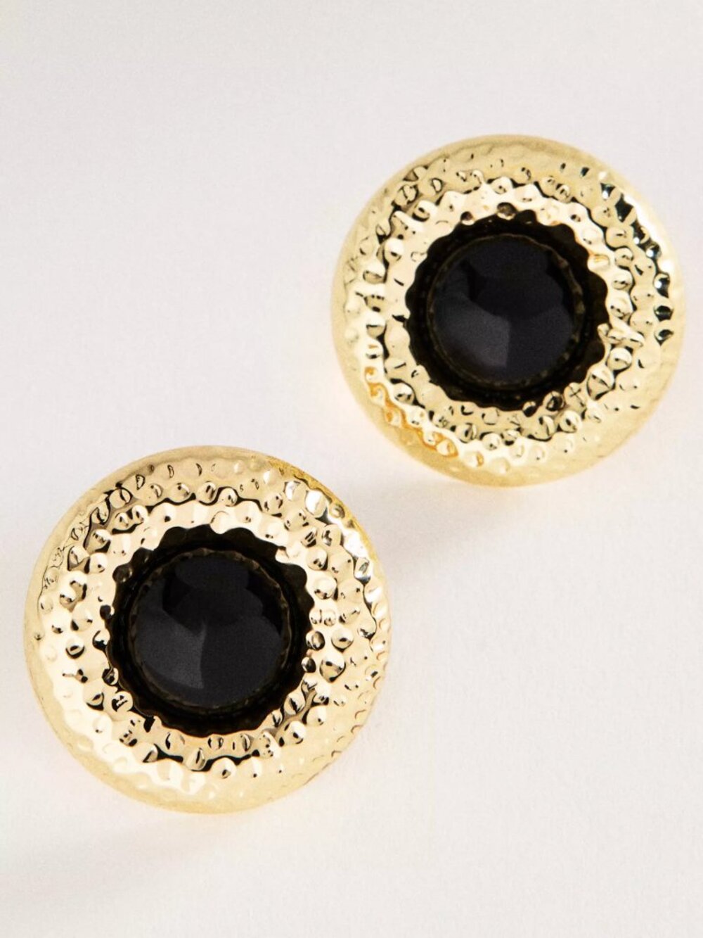 NWT By Anthropologie Tiger's Eye Button Post Earrings